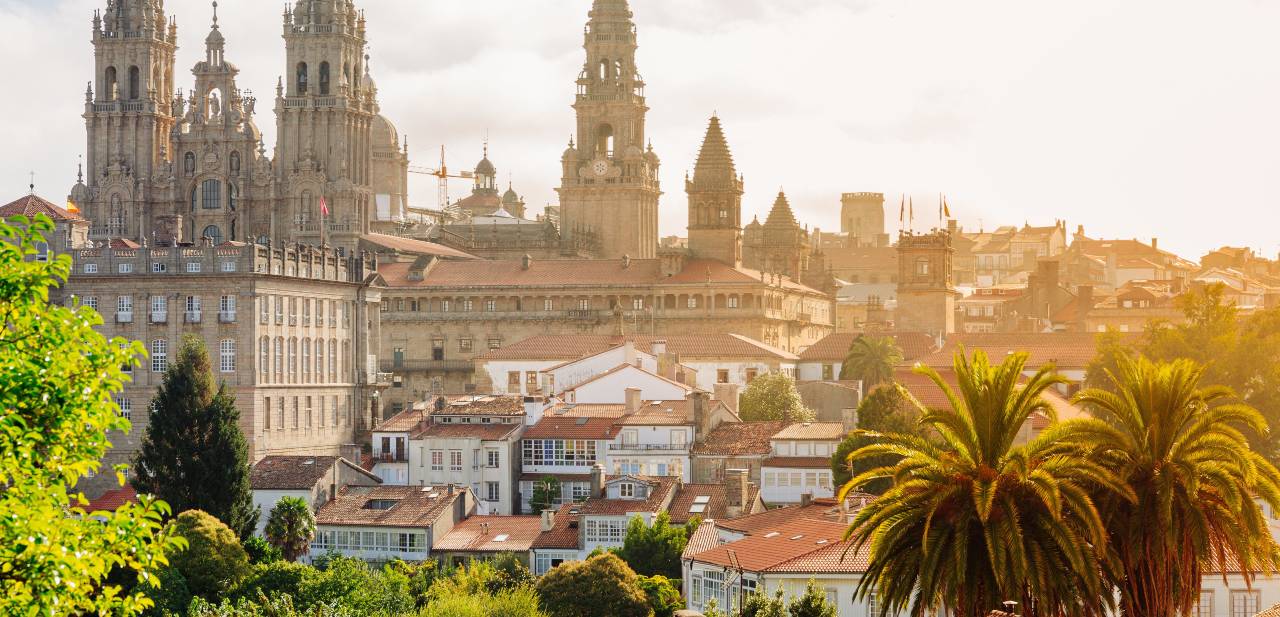 Blick auf Santiago de Compostela