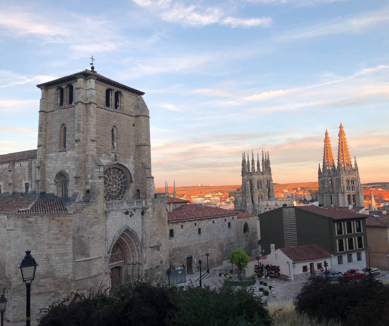 Kathedrale Burgos im Sonnenuntergang